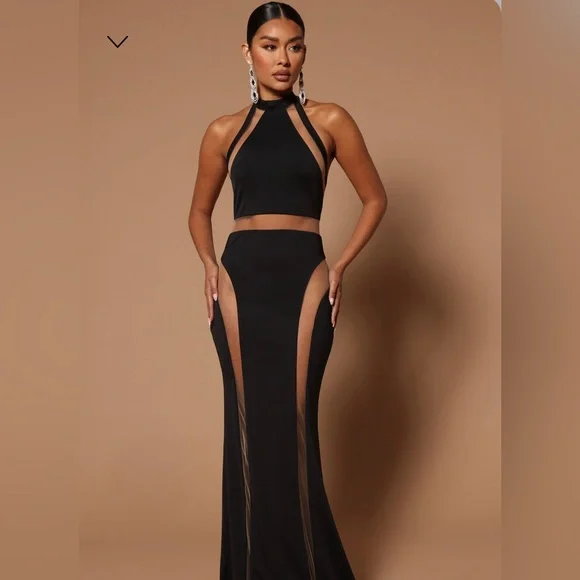 chinese dress ladies Casa Nova Cut-Out String Dress Black